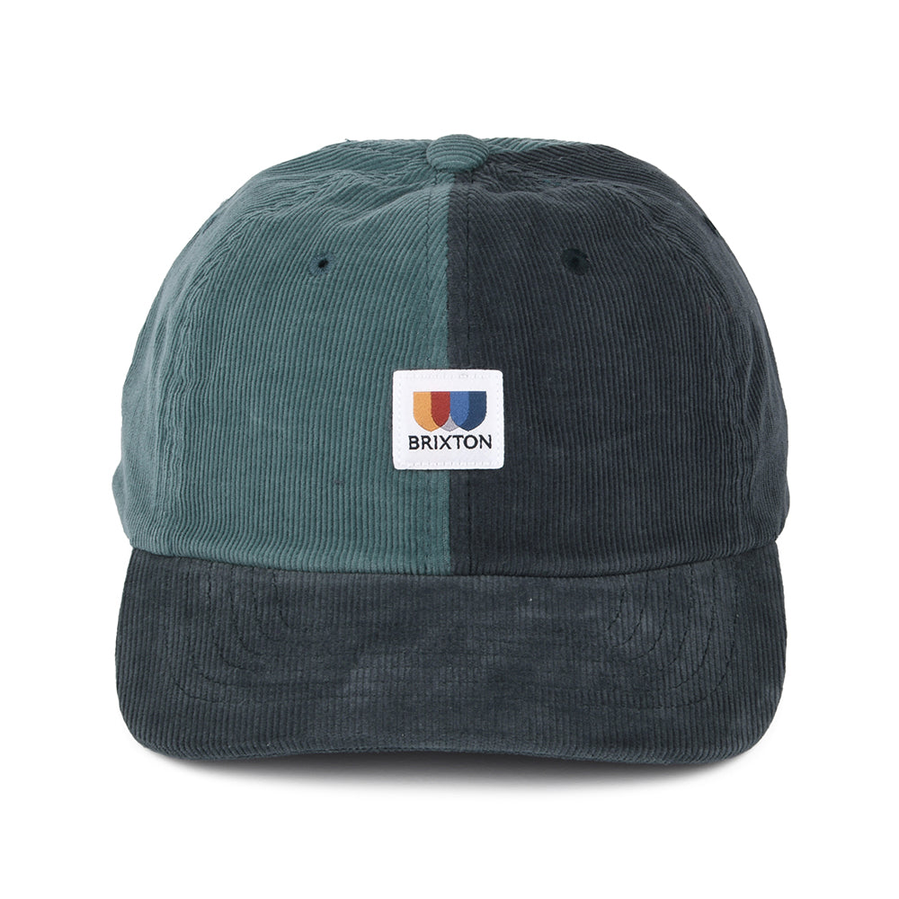 Brixton Hats Alton LP Two Tone Corduroy Baseball Cap - Navy Blue