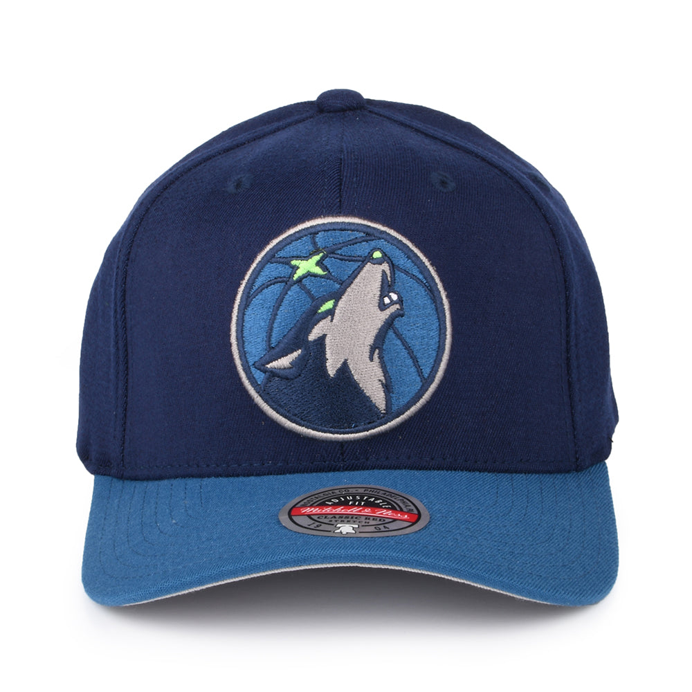 Mitchell & Ness Minnesota Timberwolves Snapback Cap - NBA Wool 2 Tone Stretch - Navy-Blue