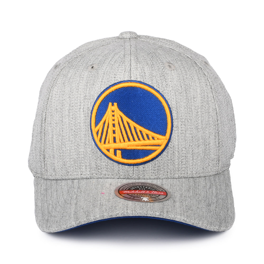 Mitchell & Ness Golden State Warriors Snapback Cap - NBA Team Heather Stretch - Grey