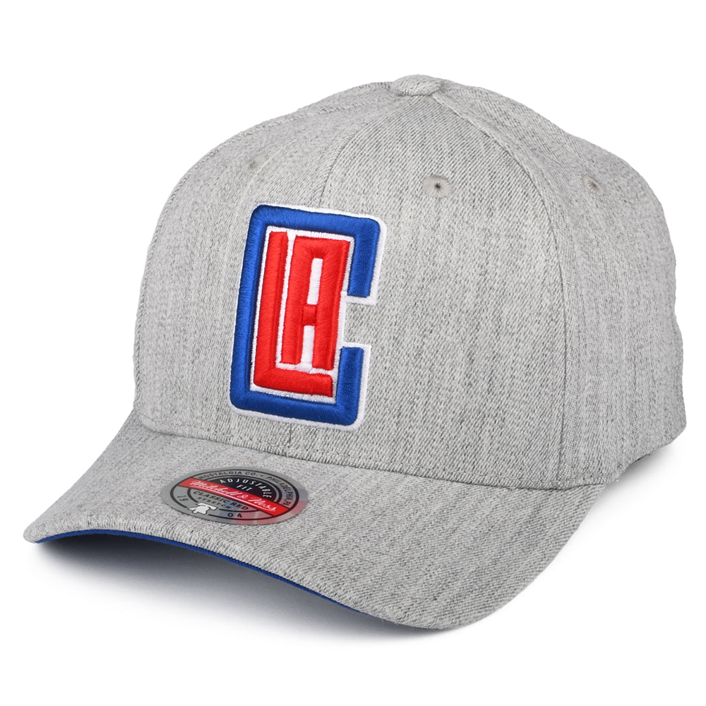 Mitchell & Ness L.A. Clippers Snapback Cap - NBA Team Heather Stretch - Heather Grey