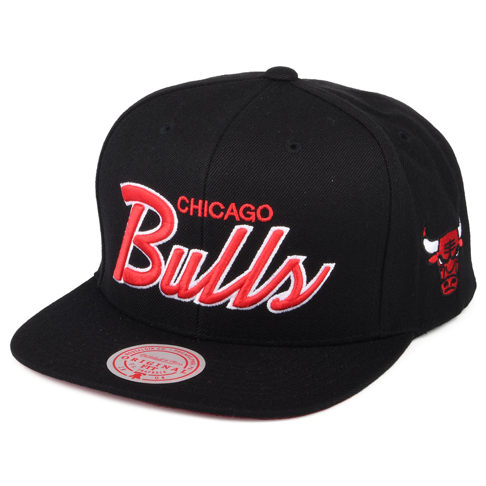 Mitchell & Ness Chicago Bulls Snapback Cap - NBA Foundation Script - Black