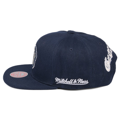 Mitchell & Ness Georgetown Hoyas Snapback Cap - English Dropback - Navy Blue