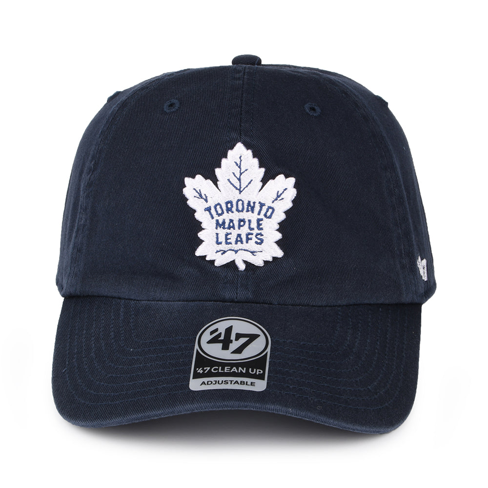 47 Brand Toronto Maple Leafs Baseball Cap - NHL Clean Up - Navy Blue