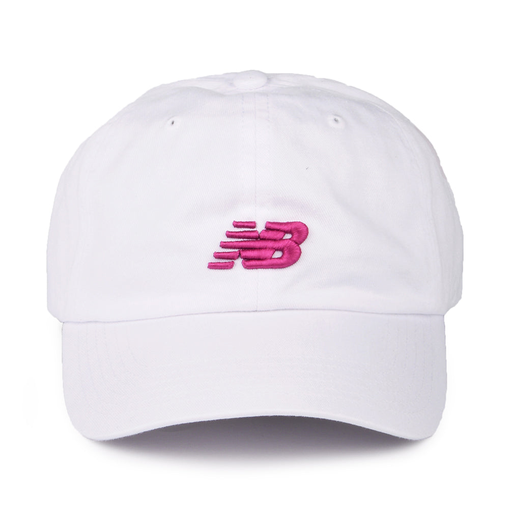 New Balance Hats Classic NB Curved Brim Baseball Cap - White-Pink