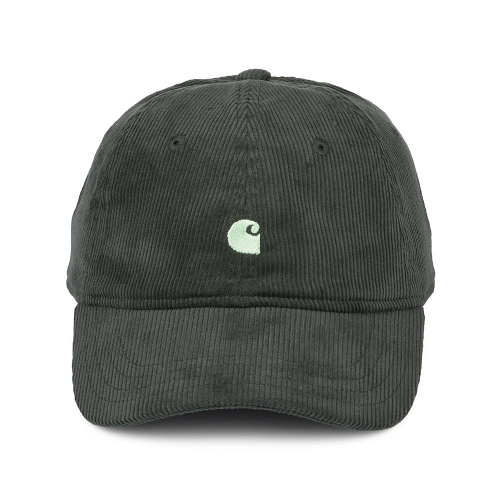 Carhartt WIP Hats Harlem Corduroy Baseball Cap - Forest-Light Green