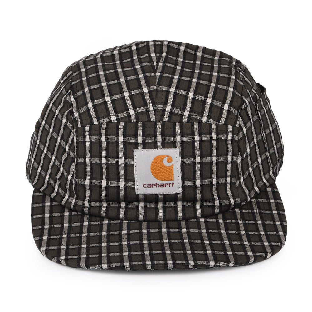 Carhartt WIP Hats Dryden Check Cotton Seersucker 5 Panel Cap - Cypress