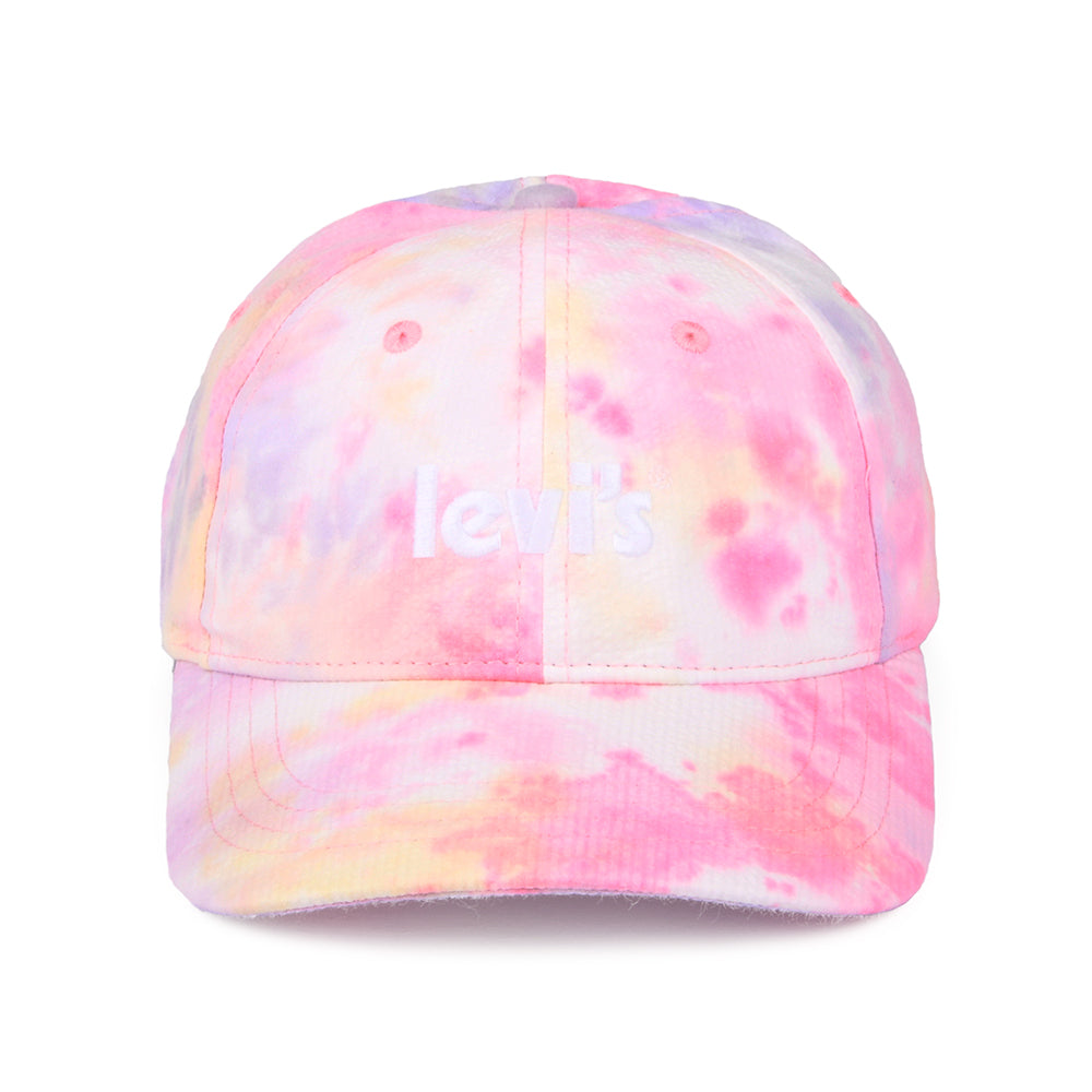 Levi's Hats Womens Poster Logo Tie Dye Baseball Cap Flexfit - Multi-Coloured