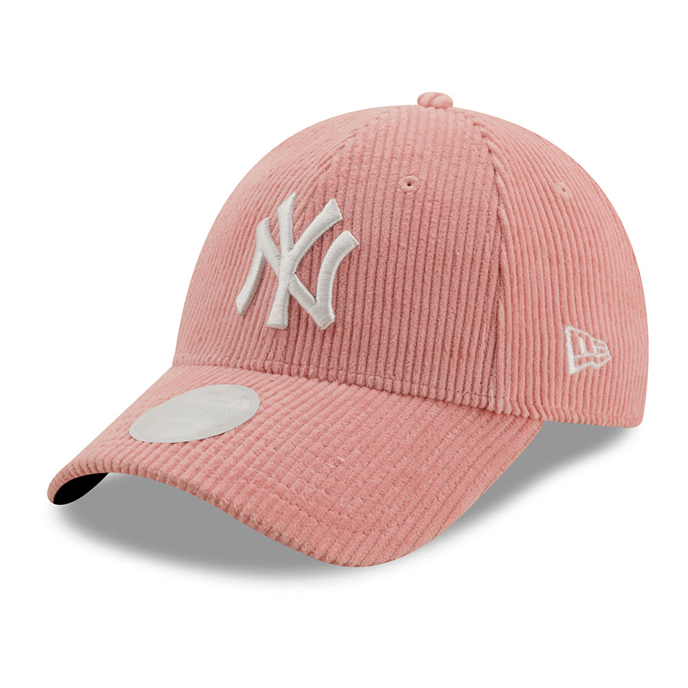 New Era Womens 9FORTY New York Yankees Baseball Cap - MLB Fashion Cord - Pink