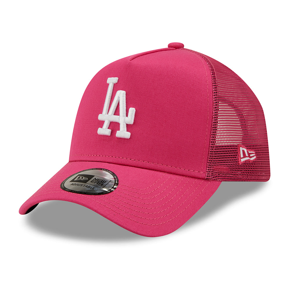 New Era 9FORTY L.A. Dodgers A-Frame Trucker Cap - MLB Tonal Mesh - Pink