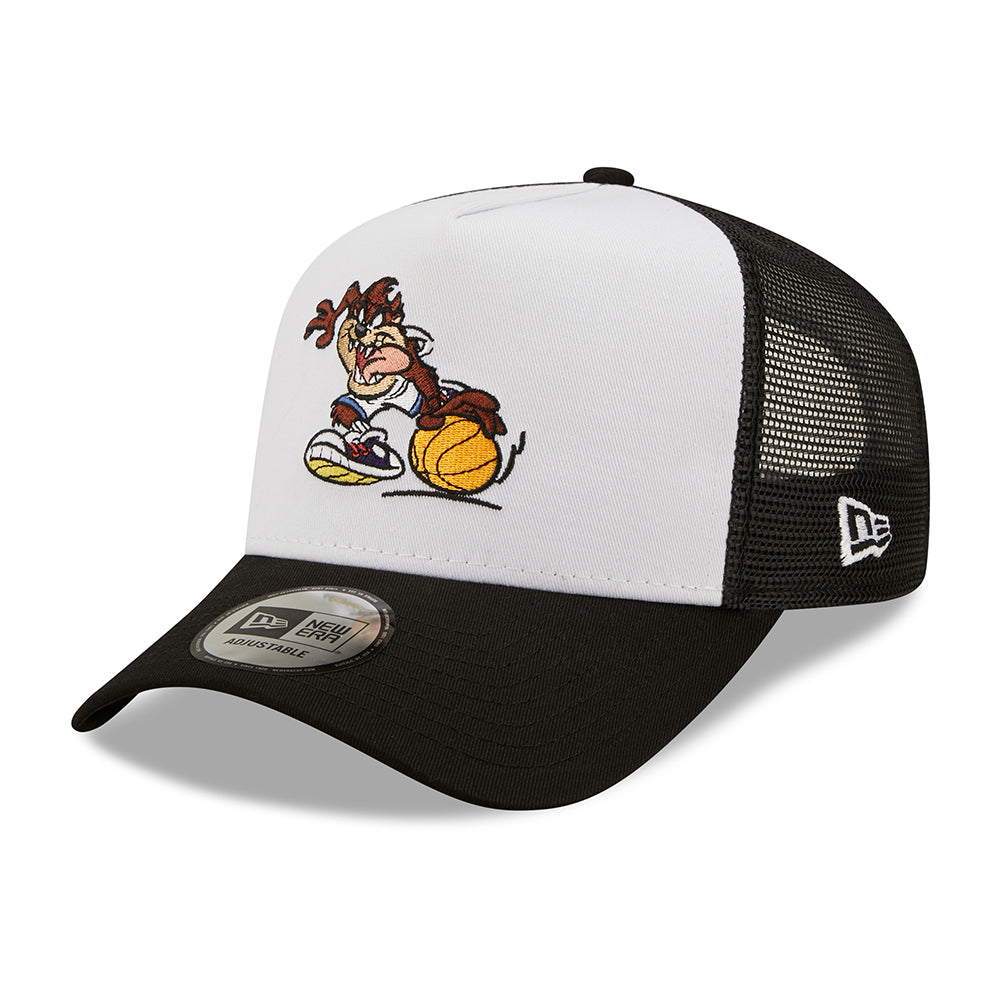 New Era Looney Tunes Taz A-Frame Trucker Cap - Character Sports - White-Black