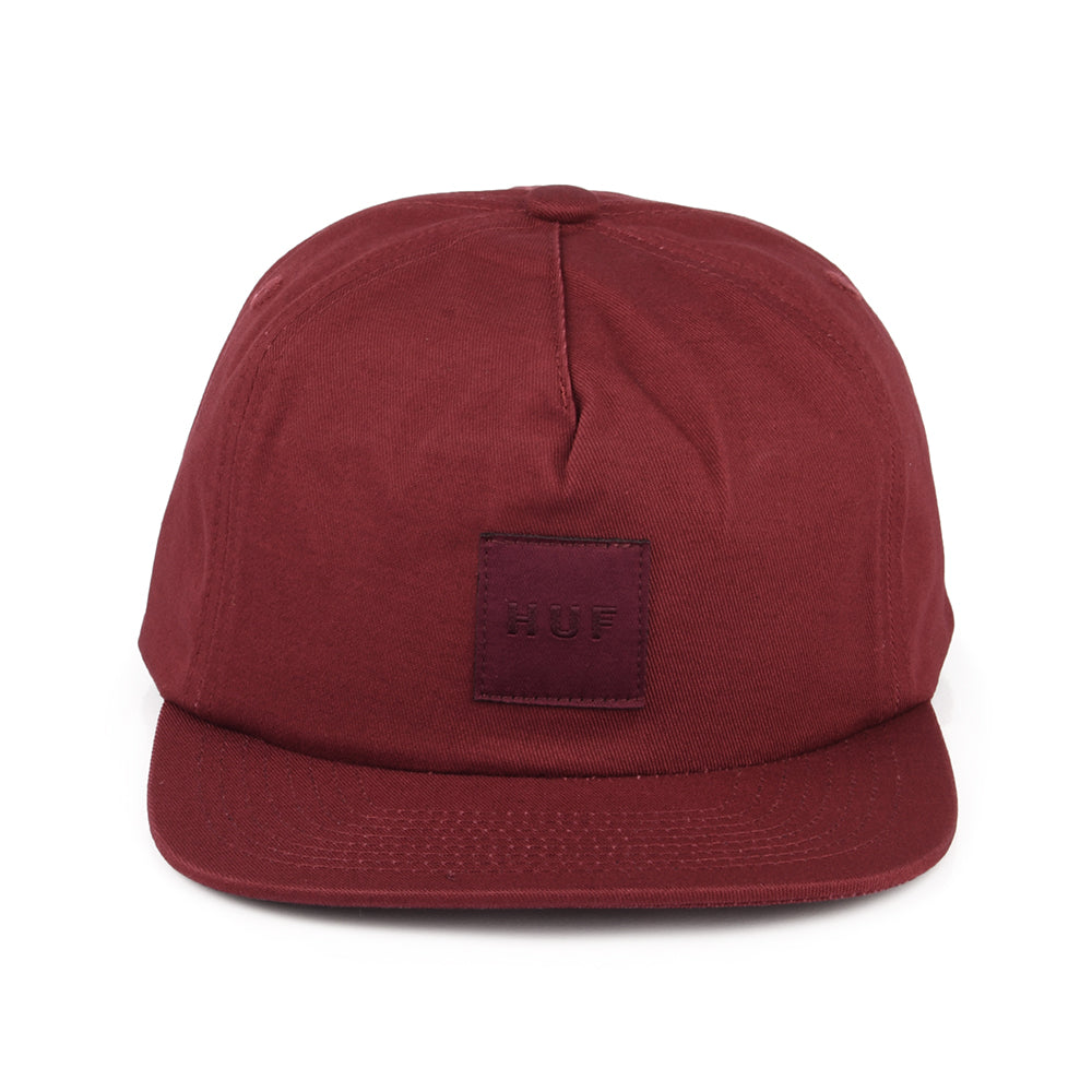 HUF Box Logo Unstructured Snapback Cap - Wine