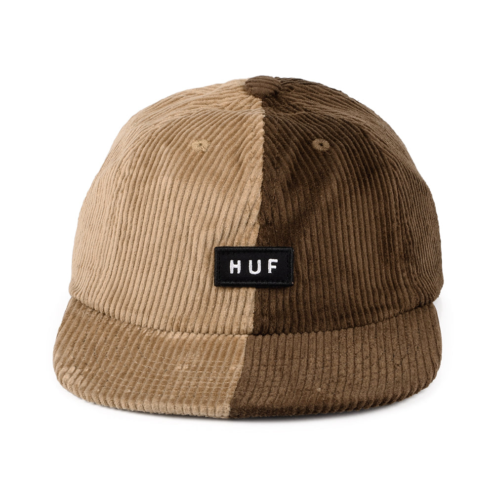 HUF Marina Two Tone Corduroy Baseball Cap - Brown