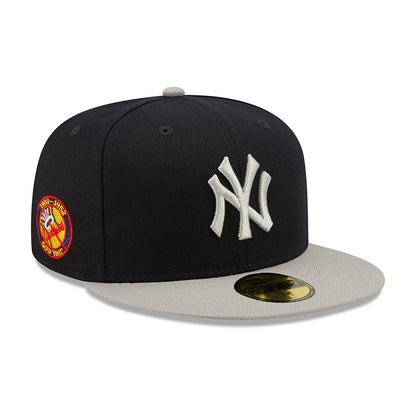 New Era 59FIFTY New York Yankees Baseball Cap - MLB Side Patch - Navy-Grey