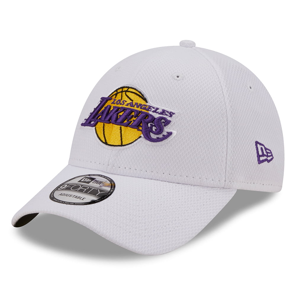 New Era 9FORTY L.A. Lakers Baseball Cap - NBA Diamond Era - White ...