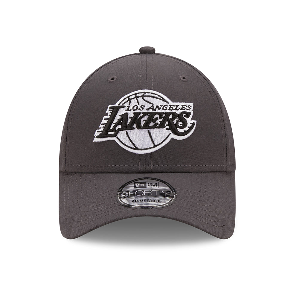 New Era 9FORTY L.A. Lakers Baseball Cap - NBA Monochrome - Graphite