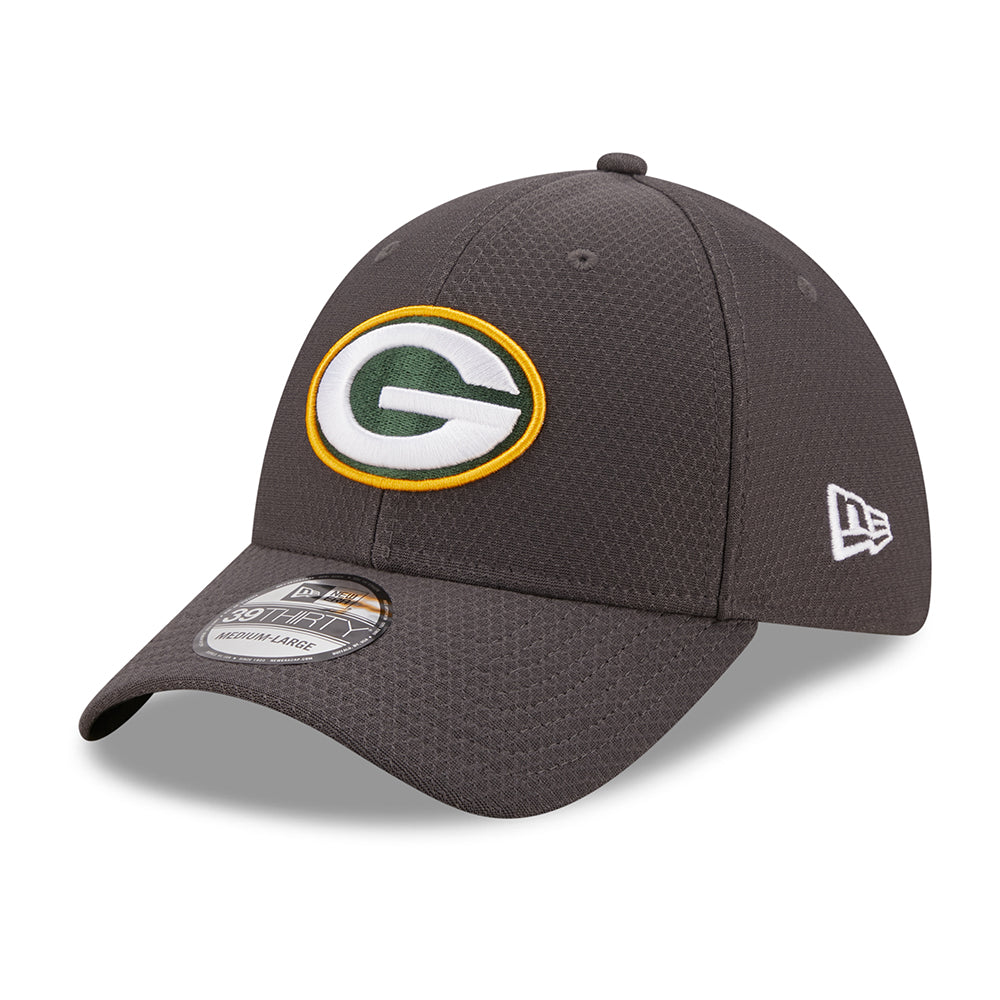 New Era 39THIRTY Green Bay Packers Baseball Cap - NFL Hex Tech - Grey