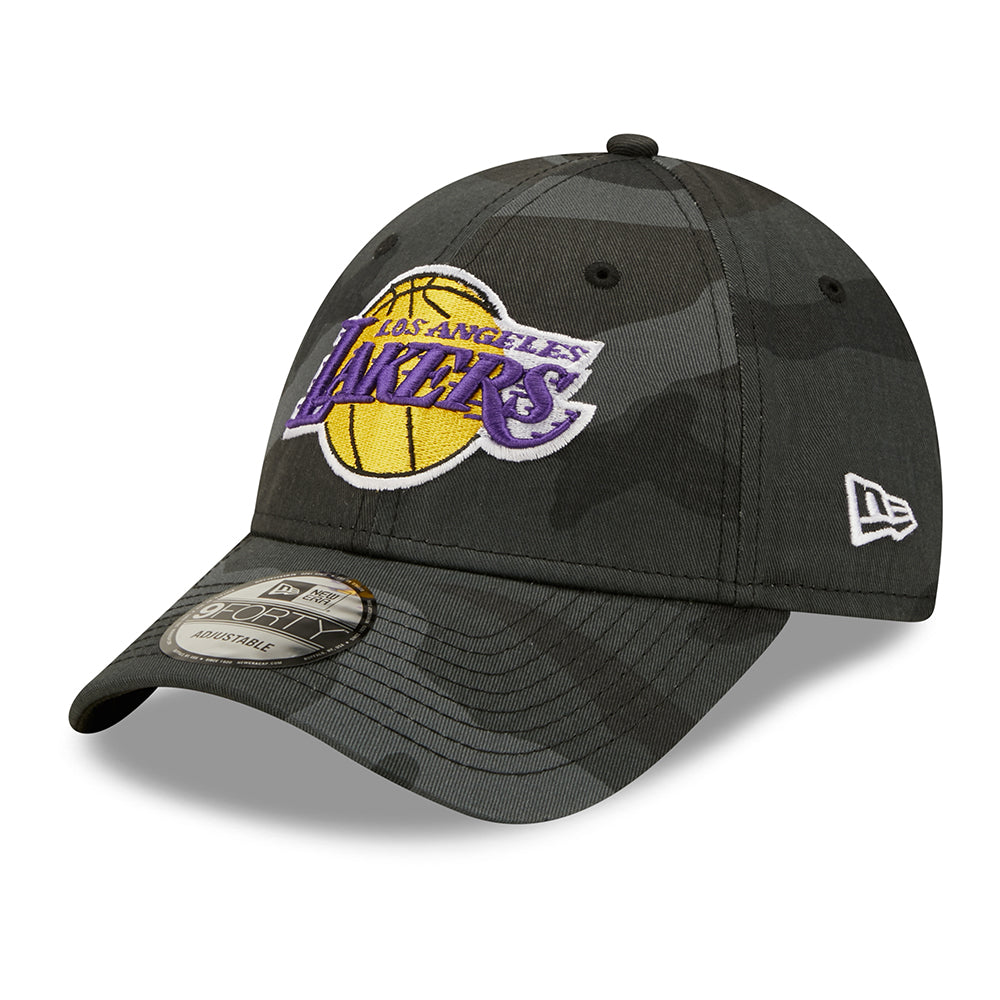 New Era 9FORTY L.A. Lakers Baseball Cap - NBA Camo - Grey-Camouflage