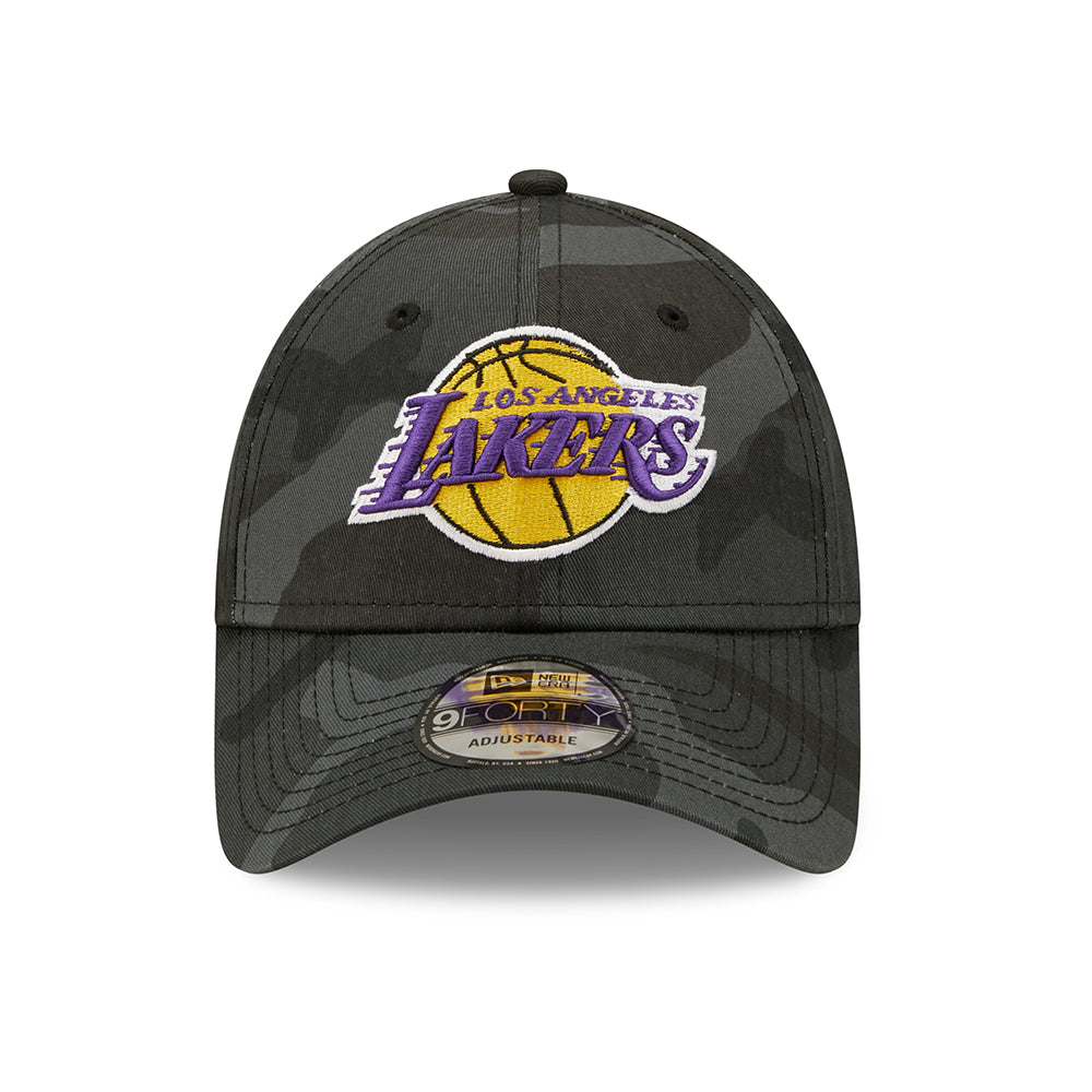 New Era 9FORTY L.A. Lakers Baseball Cap - NBA Camo - Grey-Camouflage