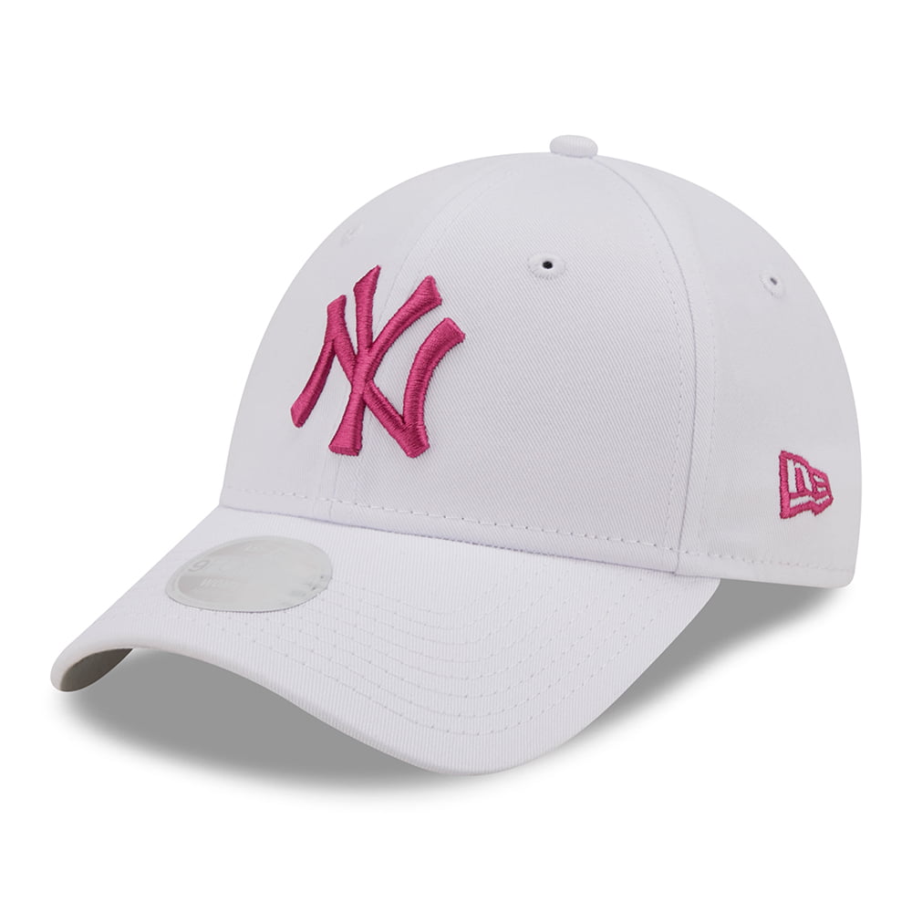 New Era Womens 9FORTY New York Yankees Baseball Cap - MLB League Essential - White-Pink