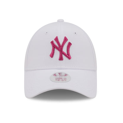 New Era Womens 9FORTY New York Yankees Baseball Cap - MLB League Essential - White-Pink