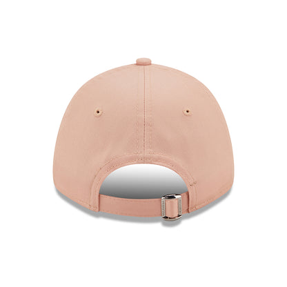 New Era Womens 9FORTY L.A. Dodgers Baseball Cap - MLB Metallic Logo - Light Pink-Silver