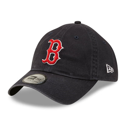 New Era 9TWENTY Boston Red Sox Baseball Cap - MLB League Essential Casual Classic - Navy-Scarlet