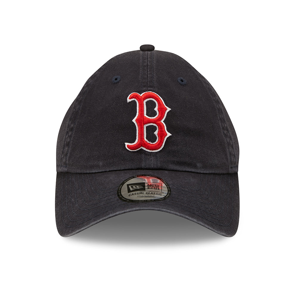 New Era 9TWENTY Boston Red Sox Baseball Cap - MLB League Essential Casual Classic - Navy-Scarlet