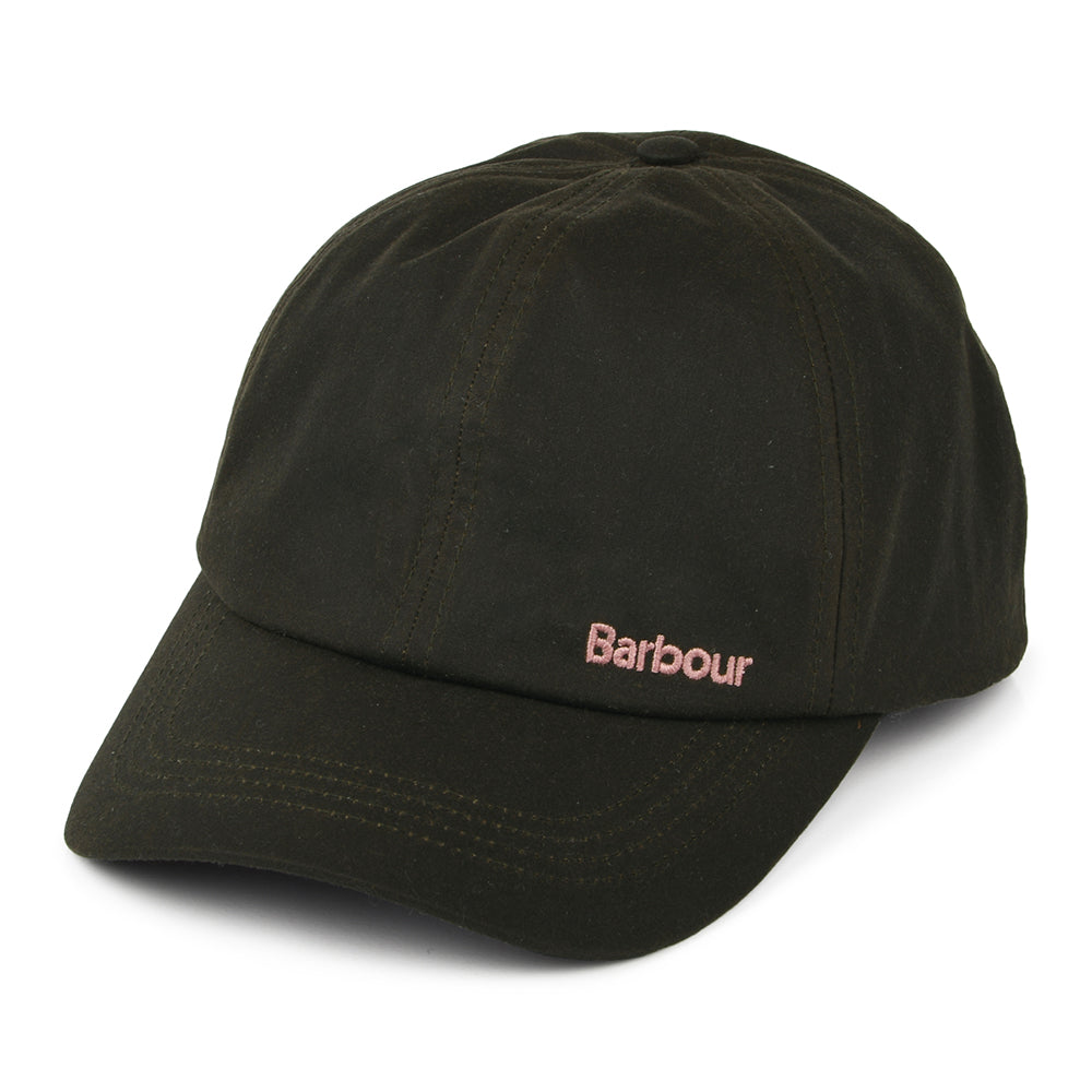 Barbour Hats Belsay Waxed Cotton Baseball Cap - Olive OLD