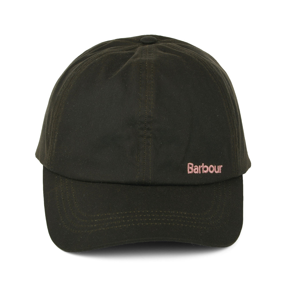 Barbour Hats Belsay Waxed Cotton Baseball Cap - Olive OLD