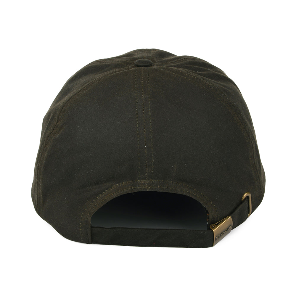 Barbour Hats Belsay Waxed Cotton Baseball Cap - Olive OLD