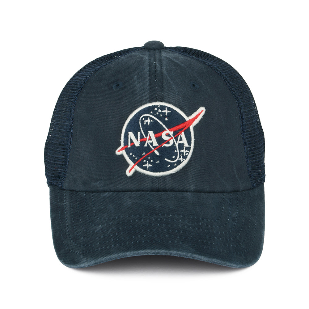 NASA Raglan Bones Trucker Cap - Navy Blue