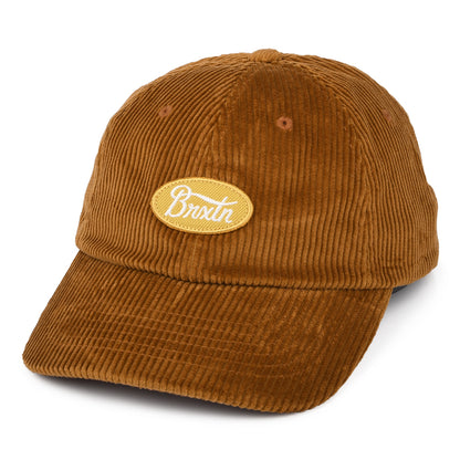 Brixton Hats Parsons LP Corduroy Baseball Cap - Toffee