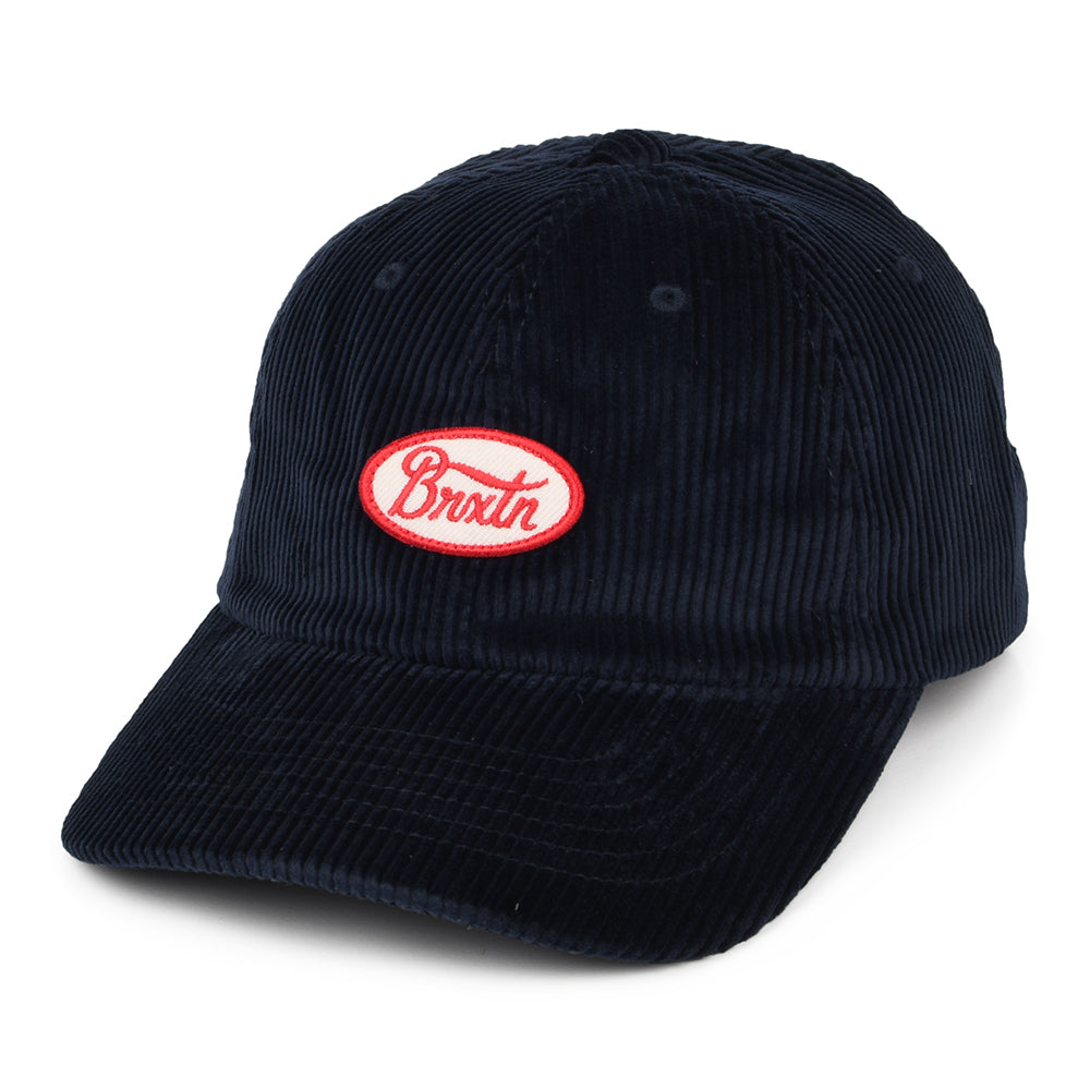 Brixton Hats Parsons LP Corduroy Baseball Cap - Navy Blue