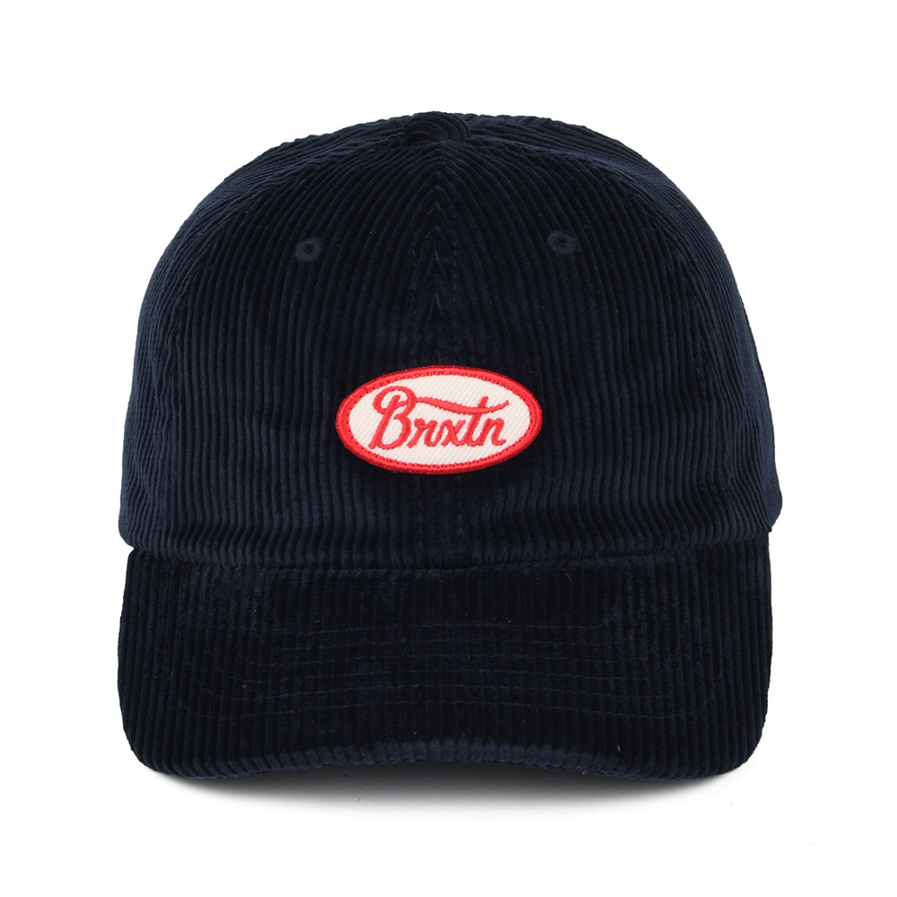 Brixton Hats Parsons LP Corduroy Baseball Cap - Navy Blue