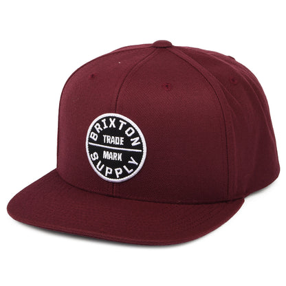 Brixton Hats Oath III Snapback Cap - Mahogany