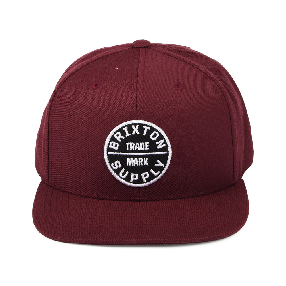 Brixton Hats Oath III Snapback Cap - Mahogany