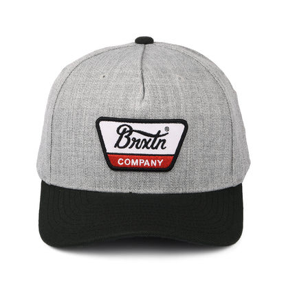 Brixton Hats Linwood C NetPlus MP Snapback Cap - Heather Grey-Black