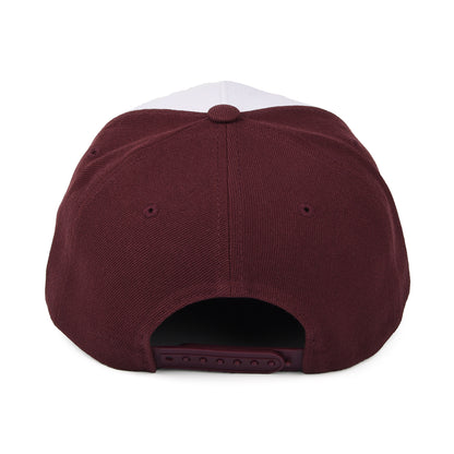 Brixton Hats Linwood C NetPlus MP Snapback Cap - White-Mahogany