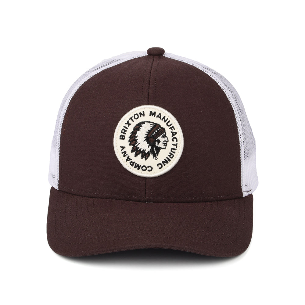 Brixton Hats Rival Stamp NetPlus MP Trucker Cap - Mahogany-White