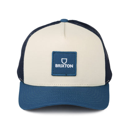 Brixton Hats Alpha Block NetPlus C MP Trucker Cap - Blue-White