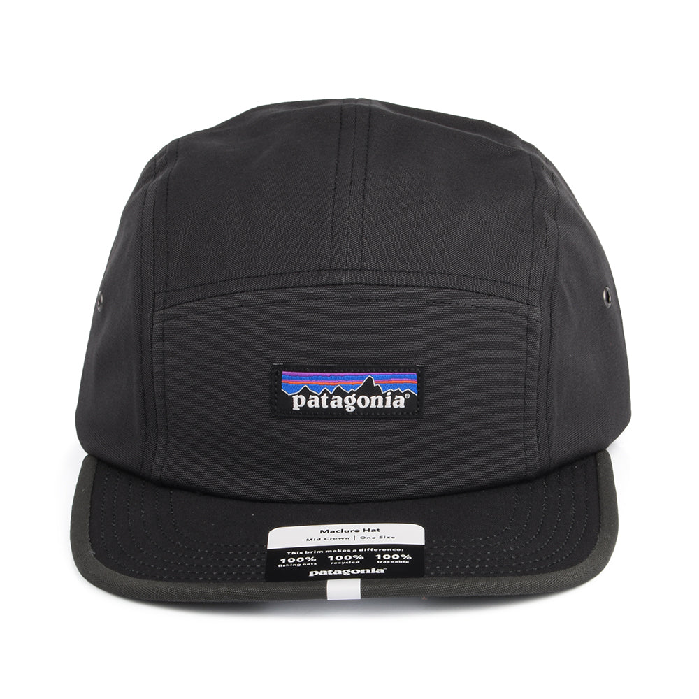 Patagonia Hats P-6 Label Maclure Organic Cotton 5 Panel Cap - Black