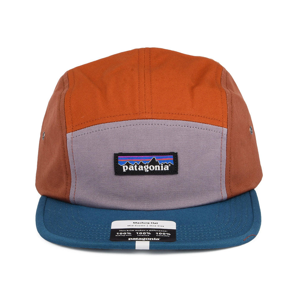 Patagonia Hats P-6 Label Maclure Organic Cotton 5 Panel Cap - Purple-Orange-Blue