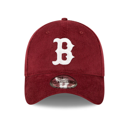 New Era 39THIRTY Boston Red Sox Baseball Cap - MLB Cord - Maroon-White