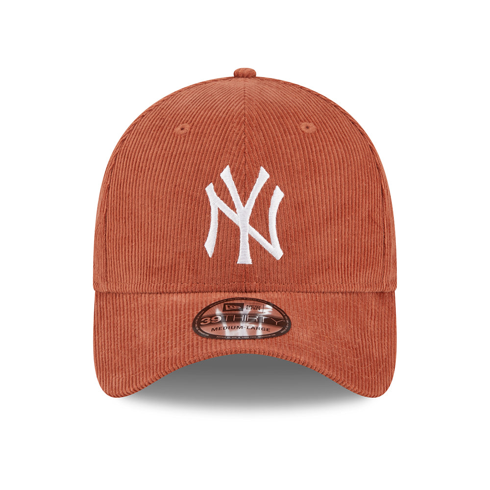 New Era 39THIRTY New York Yankees Baseball Cap - MLB Cord - Rust-White