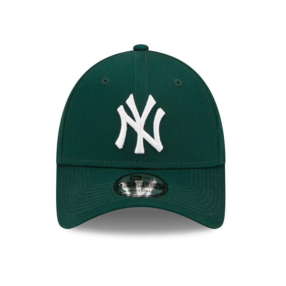 New Era 9FORTY New York Yankees Baseball Cap - MLB League Essential - Dark Green-White