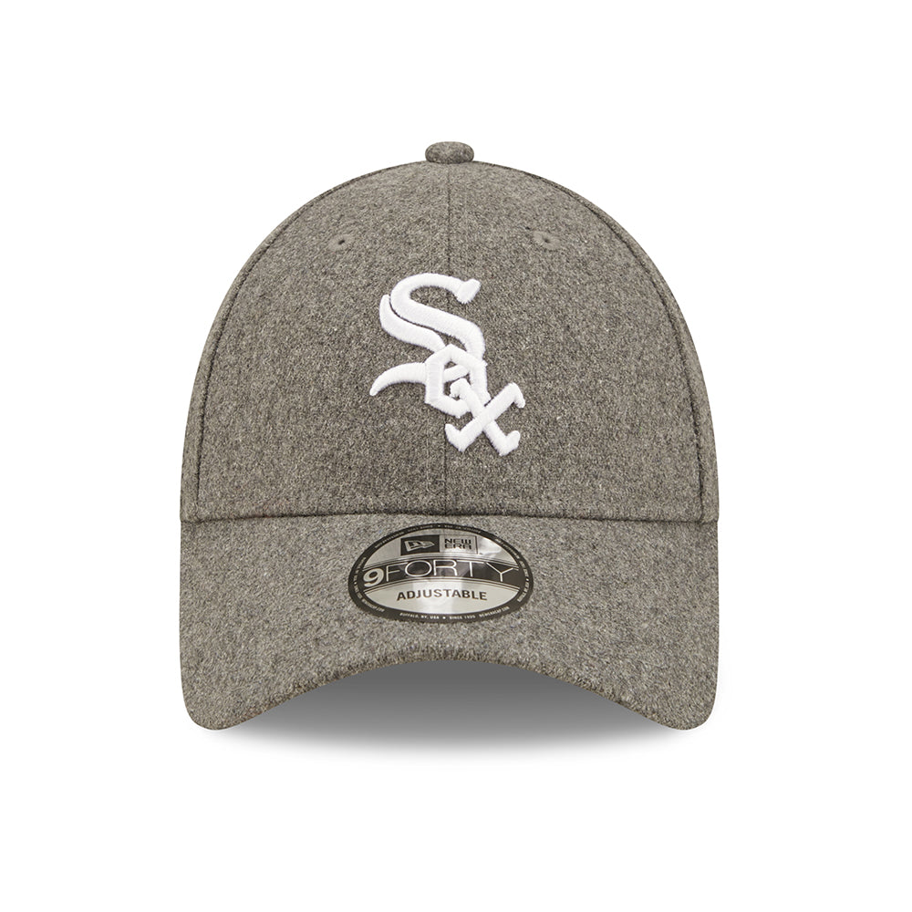 New Era 9FORTY Chicago White Sox Baseball Cap - MLB Melton The League - Grey-White