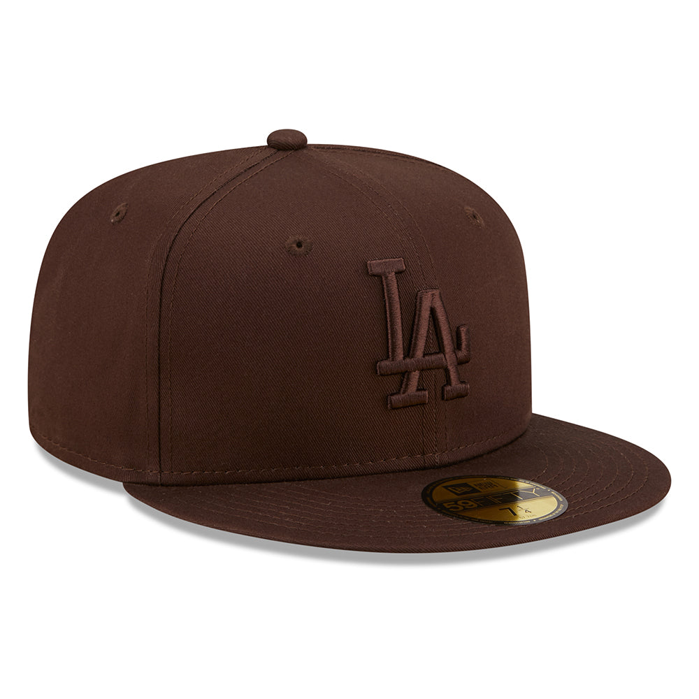 New Era 59FIFTY L.A. Dodgers Baseball Cap - MLB League Essential - Brown