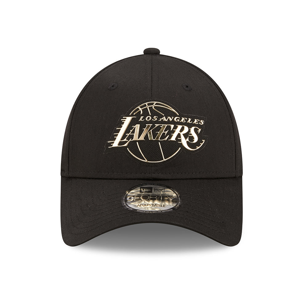 New Era 9FORTY L.A. Lakers Snapback Cap - NBA Foil Logo - Black