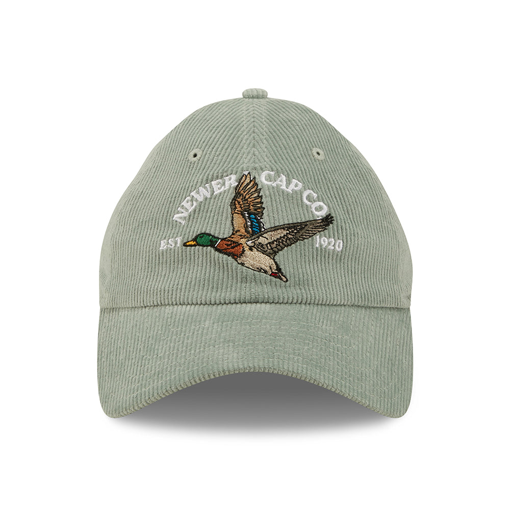 New Era 9TWENTY Duck Corduroy Baseball Cap - Wildlife Casual Classic - Jade