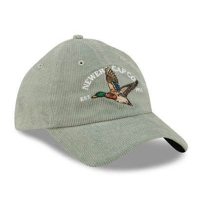 New Era 9TWENTY Duck Corduroy Baseball Cap - Wildlife Casual Classic - Jade